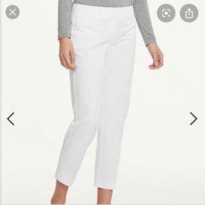 NWT Ann Taylor White Signature Crop Pants Size 14